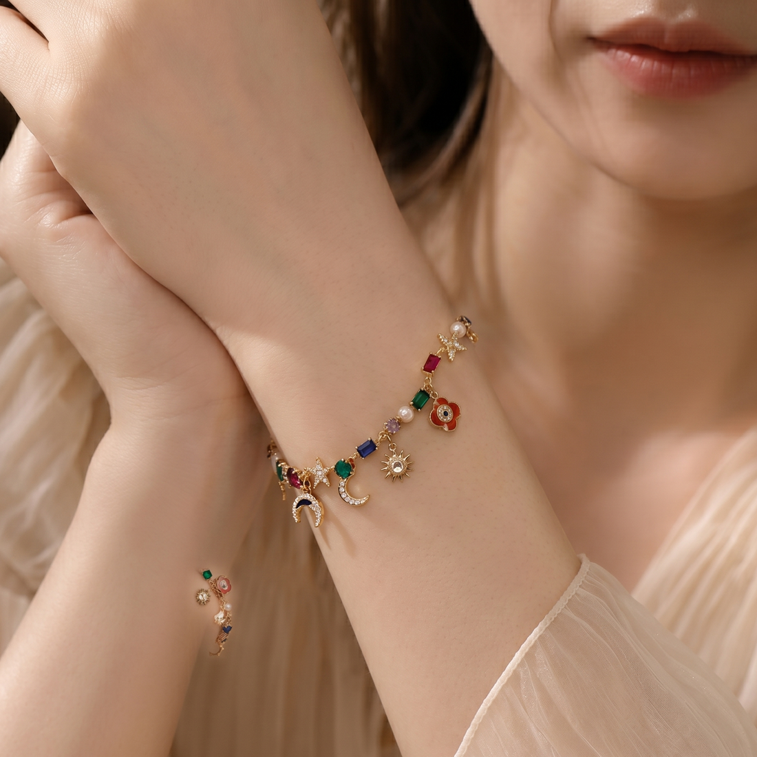 celestial evil eye bracelet