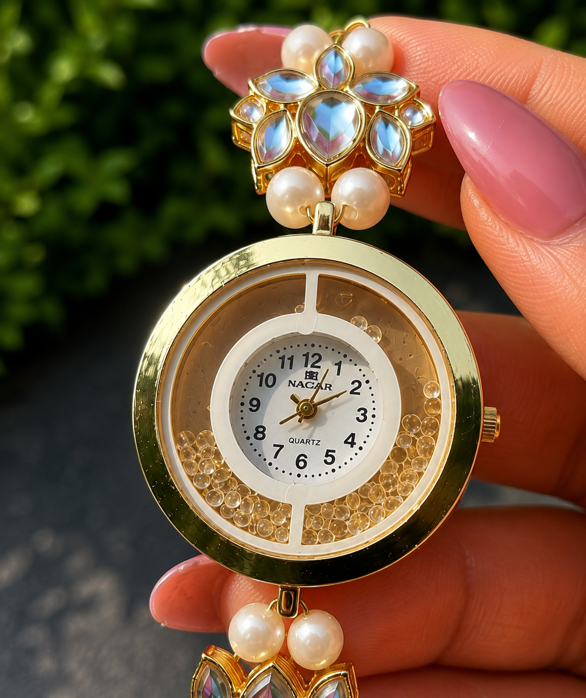 kundan bracelet watch women