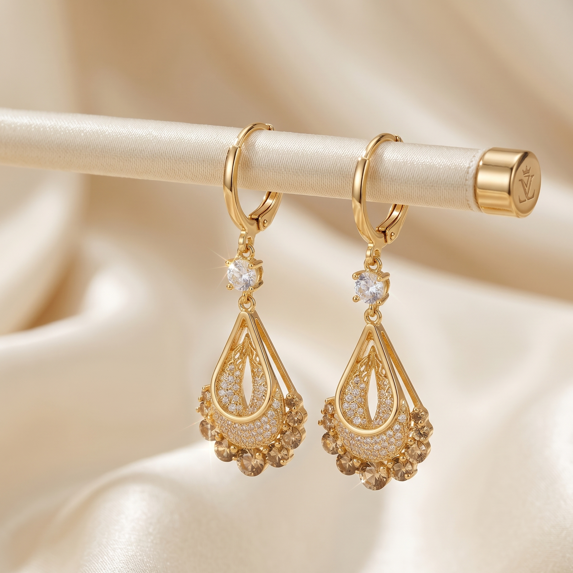 demi fine crystal earrings