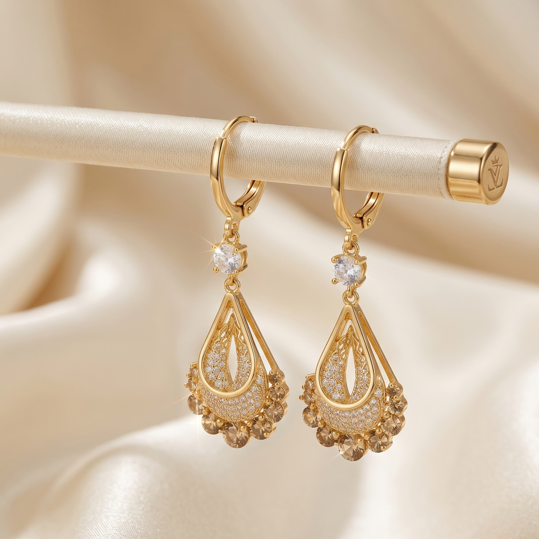 demi fine crystal earrings