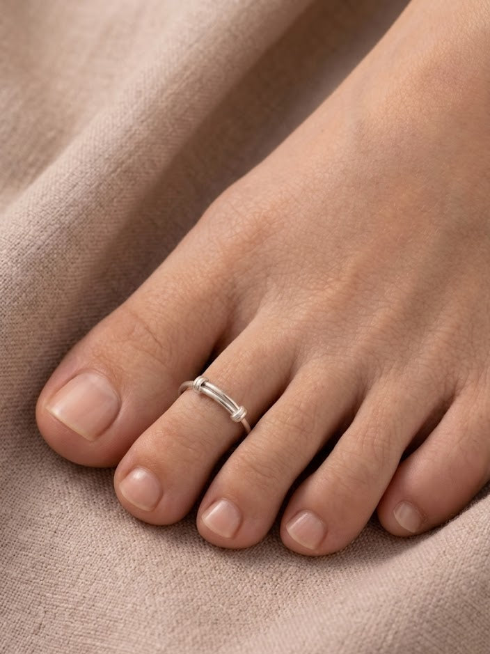 pure silver toe rings