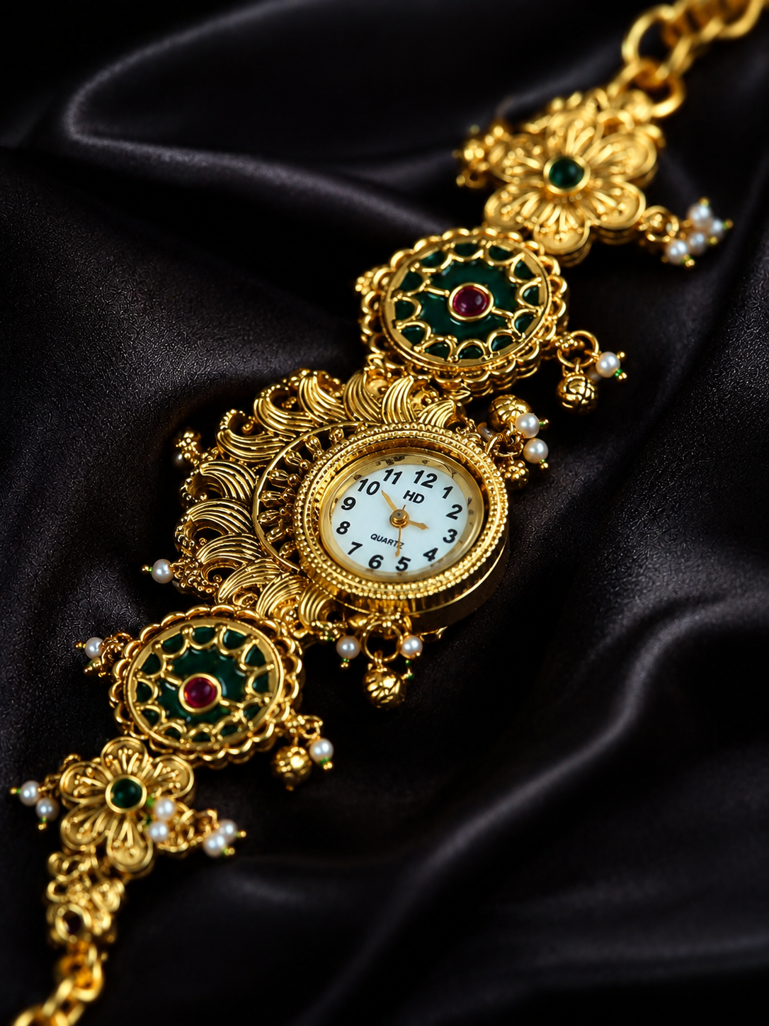 antique kundan watch india
