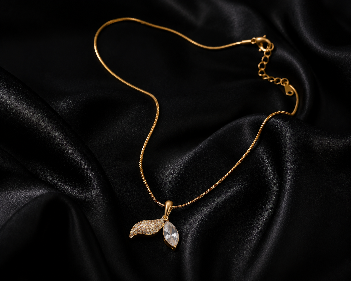 classy crystal necklace